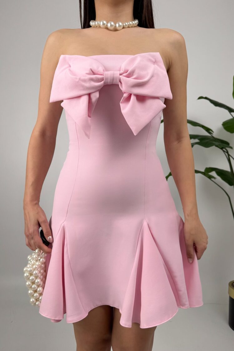 Strapless Fit And Flare Mini Dress