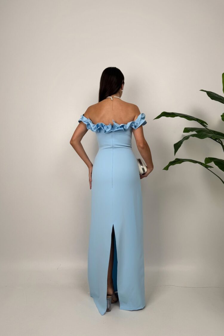 ElegantBodycon Dress With Ruffle Sleeves