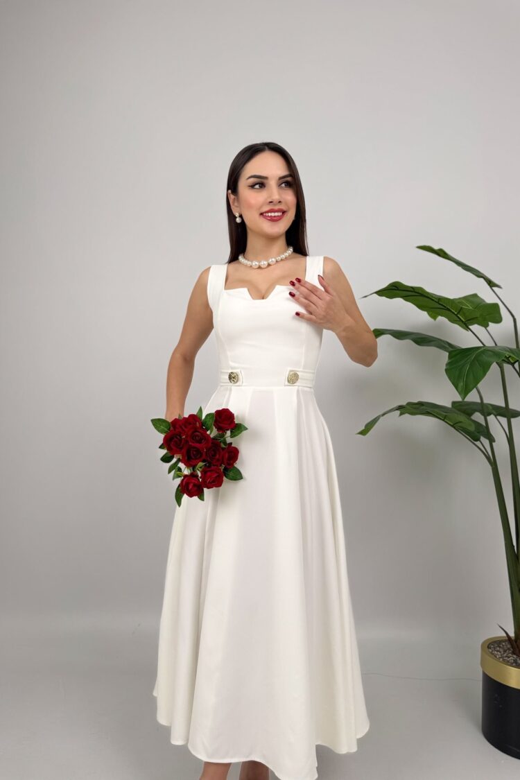 ElegantFit And Flare Midi Dress