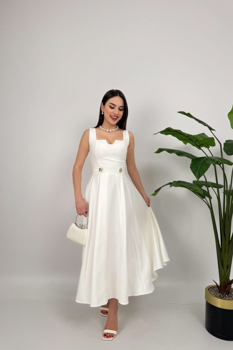 ElegantFit And Flare Midi Dress