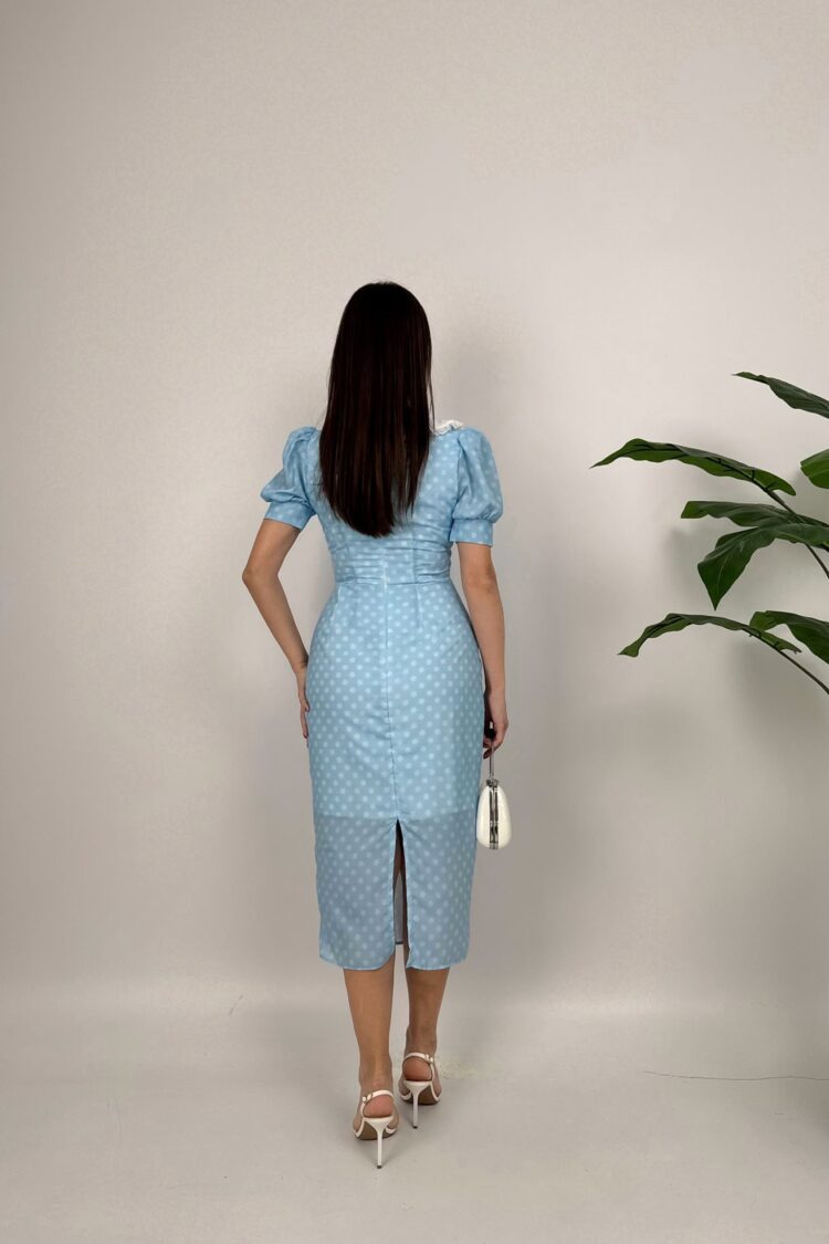 Retro Elegant Polka Dot Sheath Dress