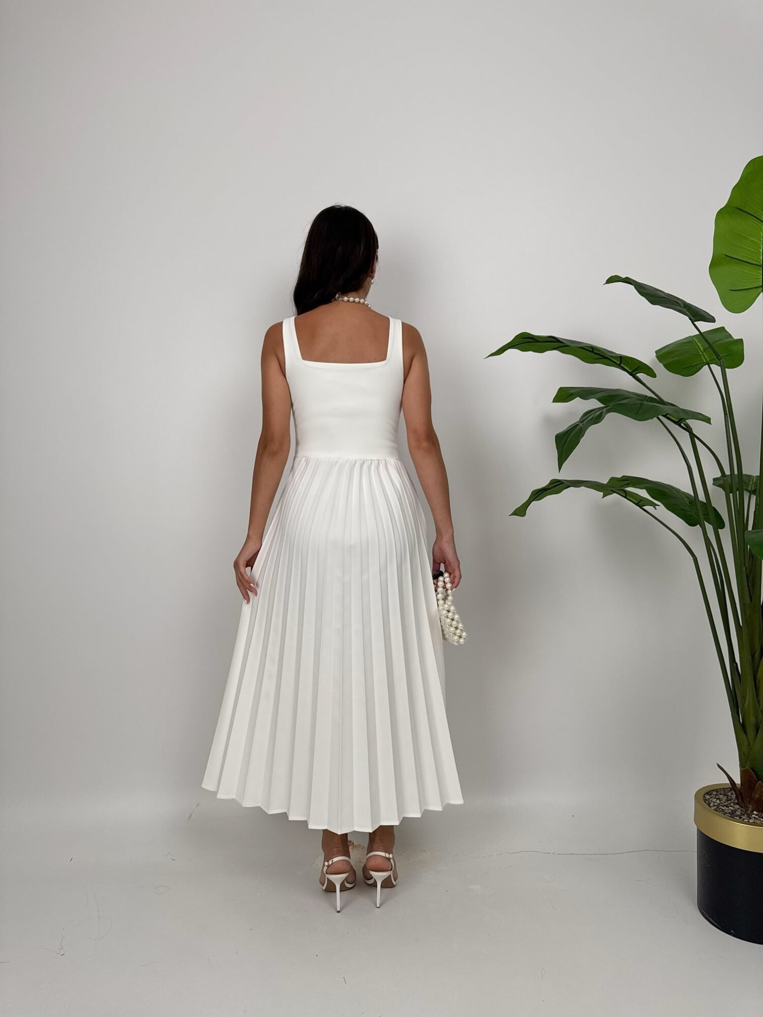 Fit And Flare V-Neck Midi Dress - Brand: Miss Janell - Women & Kids, Baby Clothes Wholesale - Globality Store