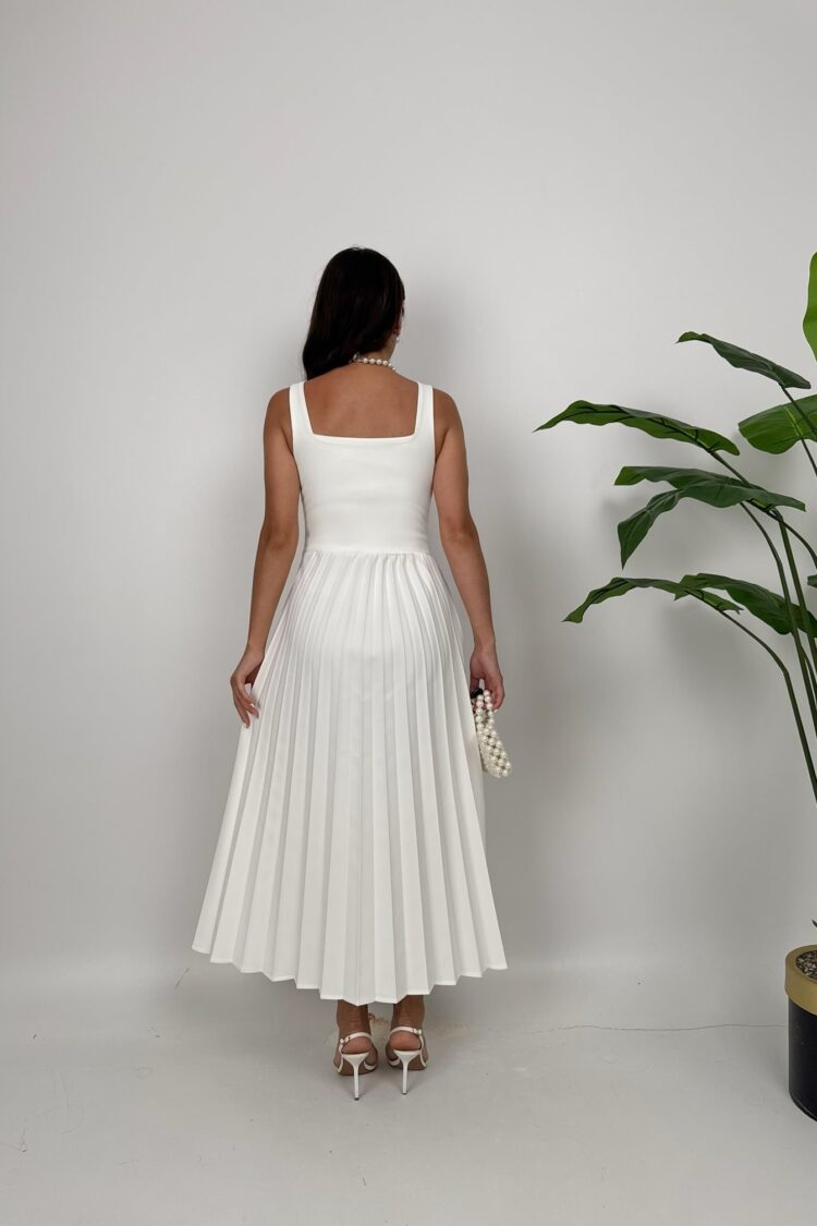 Fit And Flare V-Neck Midi Dress