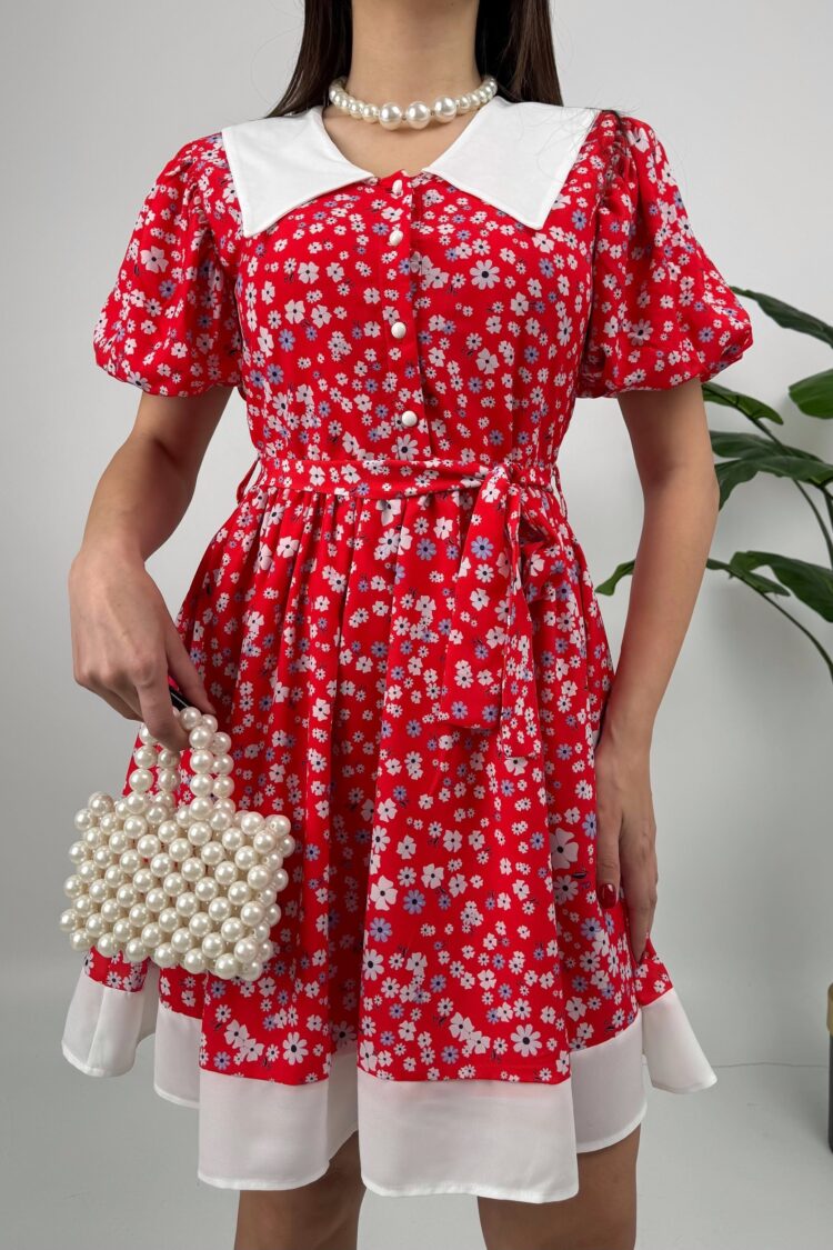 Floral Cute Vintage Fit And Flare Mini Dress