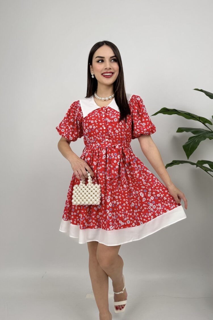 Floral Cute Vintage Fit And Flare Mini Dress