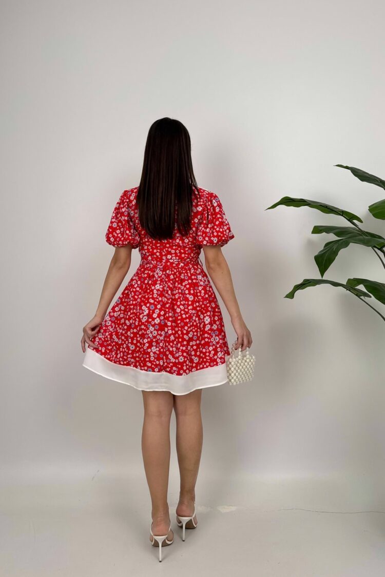 Floral Cute Vintage Fit And Flare Mini Dress