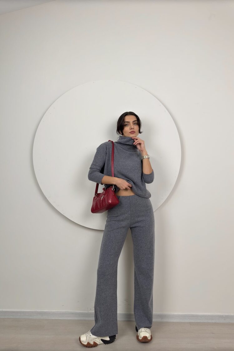 Grey Casual Elegant Modest Set