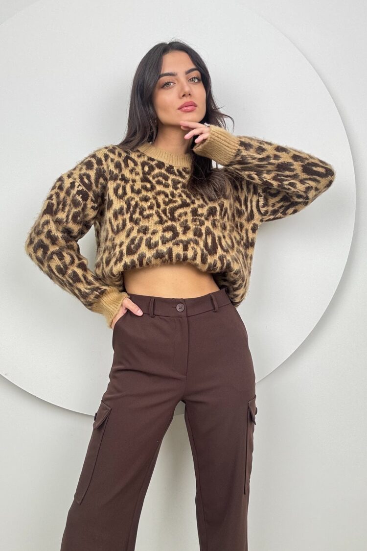 Animal Print Casual Sweater - Brand: Miss Janell - Women & Kids, Baby Clothes Wholesale - Globality Store