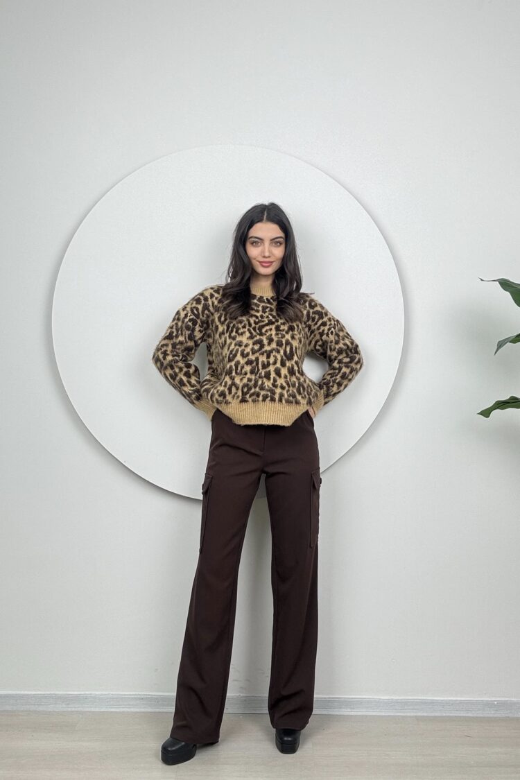 Animal Print Casual Sweater