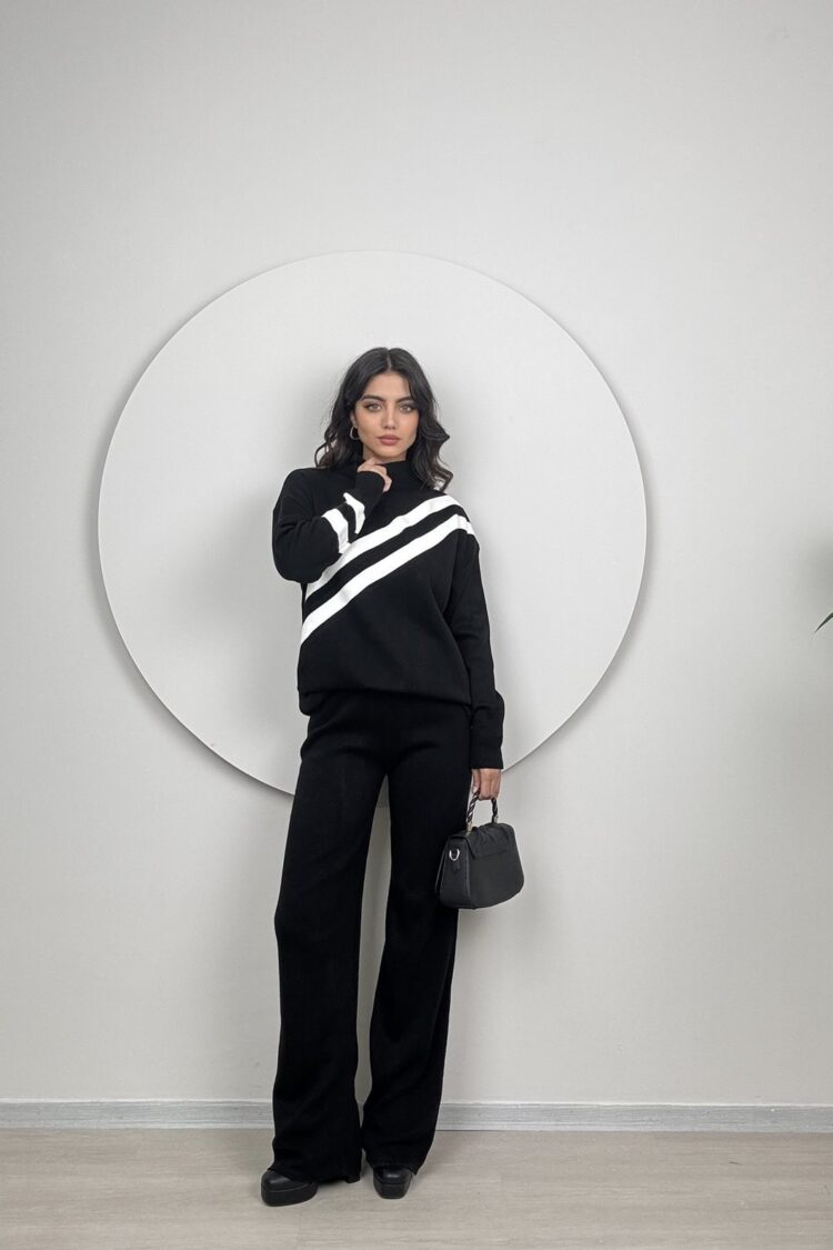 Black Casual Sport Streetwear Set - Brand: Miss Janell - Women & Kids, Baby Clothes Wholesale - Globality Store