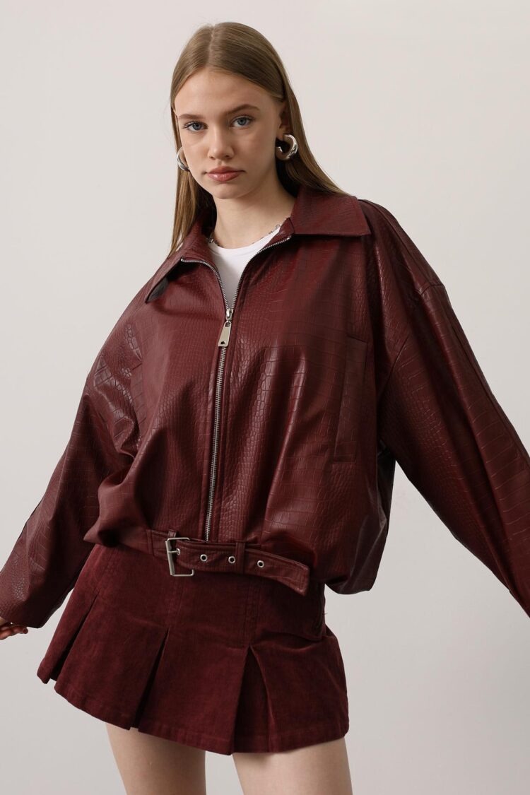 ClaretOversized Windbreaker Jacket - Brand: Reyon - Women & Kids, Baby Clothes Wholesale - Globality Store