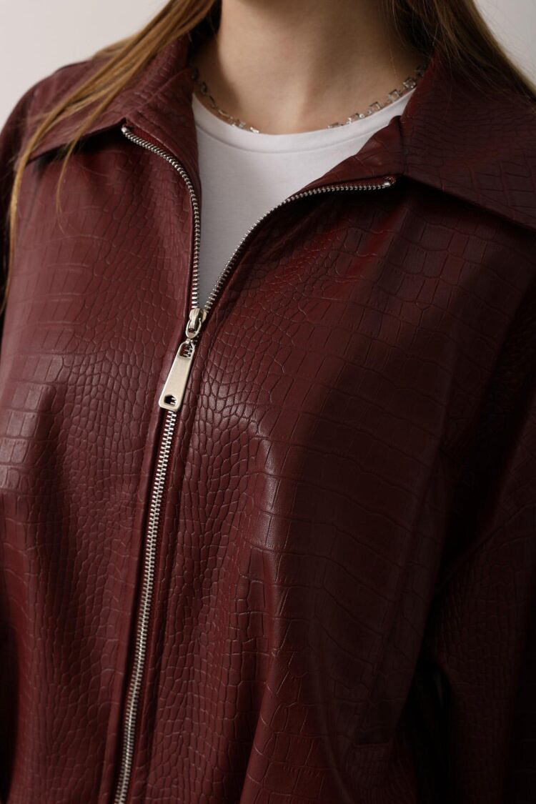 ClaretOversized Windbreaker Jacket
