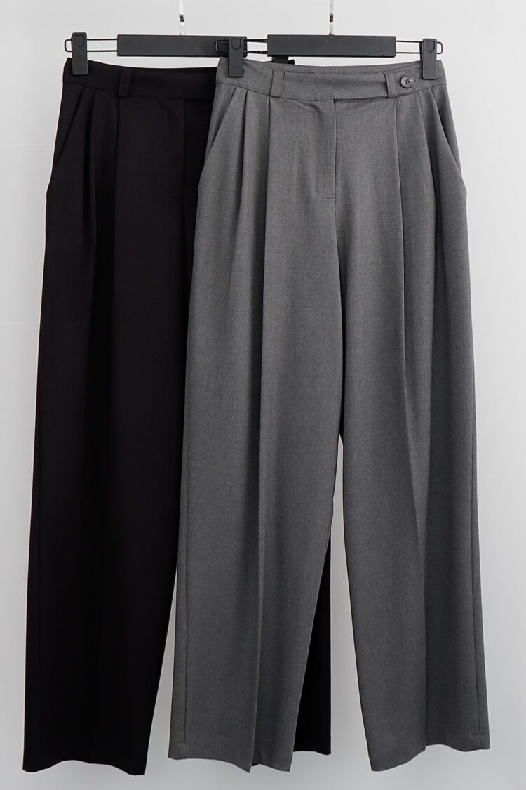 Tapered Formal Pants With Slant Pockets