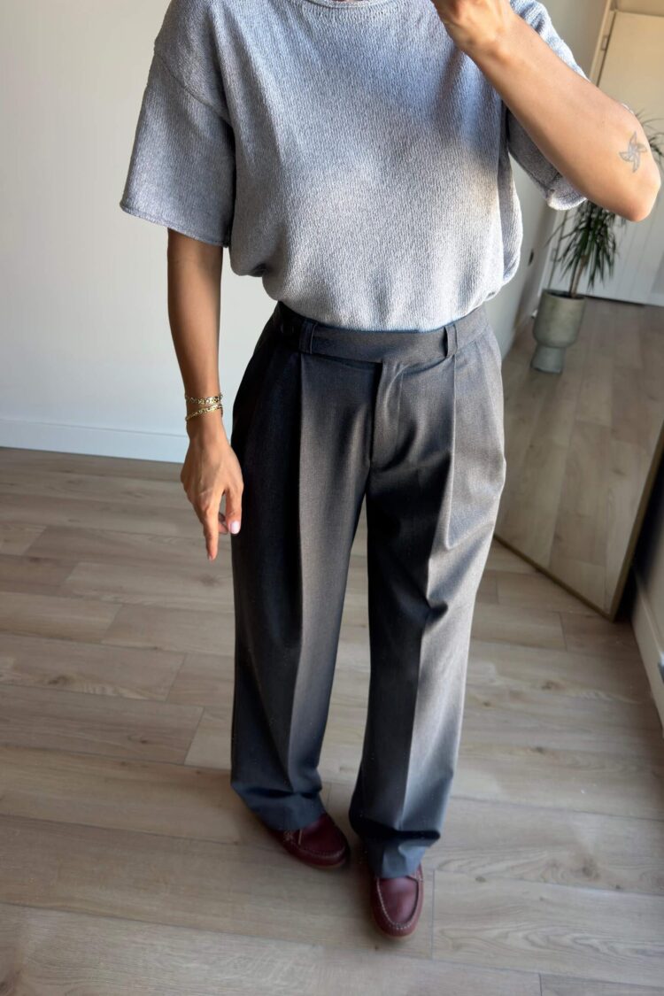 Tapered Formal Pants With Slant Pockets