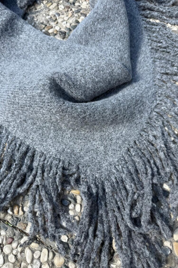 Grey Elegant Casual Modest Shawl