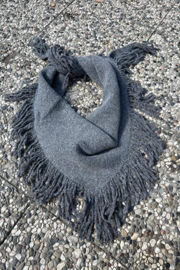 Grey Elegant Casual Modest Shawl