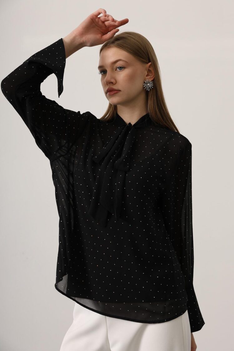 ElegantPolka Dot Blouse - Brand: Reyon - Women & Kids, Baby Clothes Wholesale - Globality Store