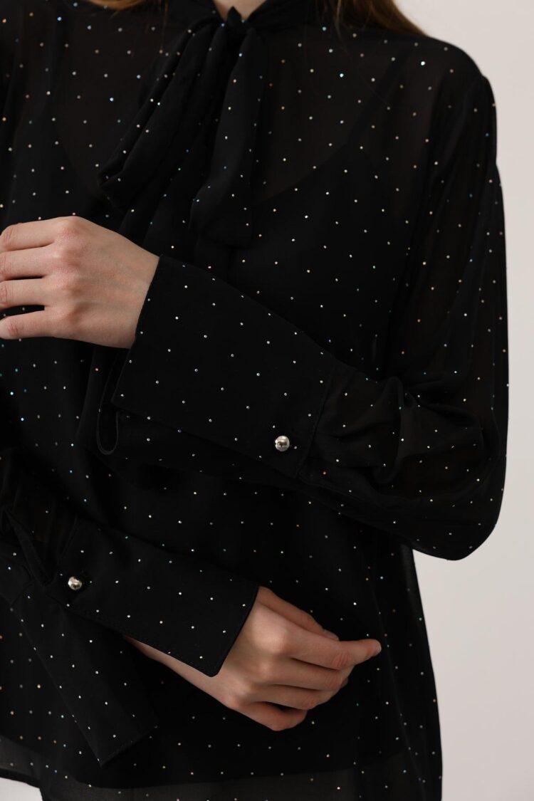 ElegantPolka Dot Blouse