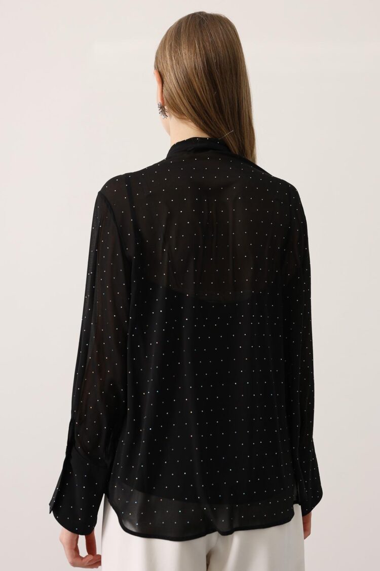ElegantPolka Dot Blouse