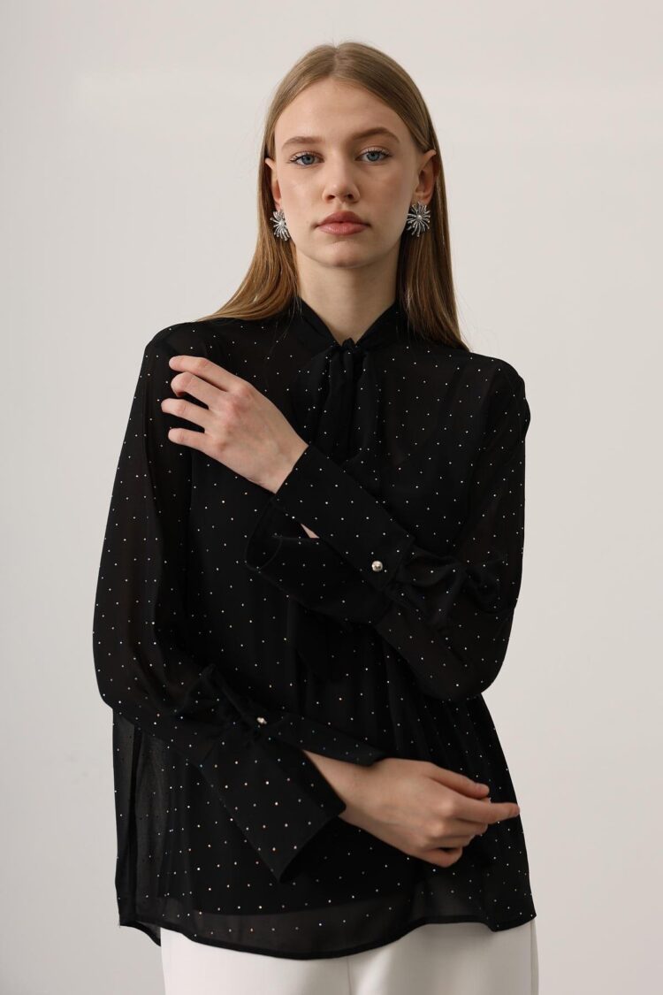 ElegantPolka Dot Blouse