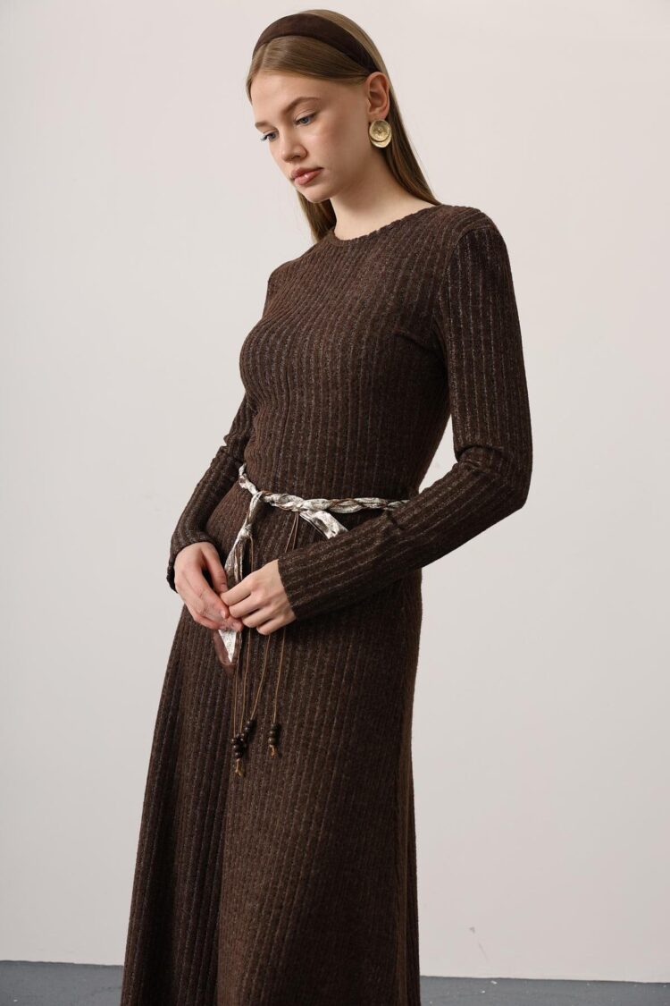 ElegantStriped Maxi A-Line Dress - Brand: Reyon - Women & Kids, Baby Clothes Wholesale - Globality Store