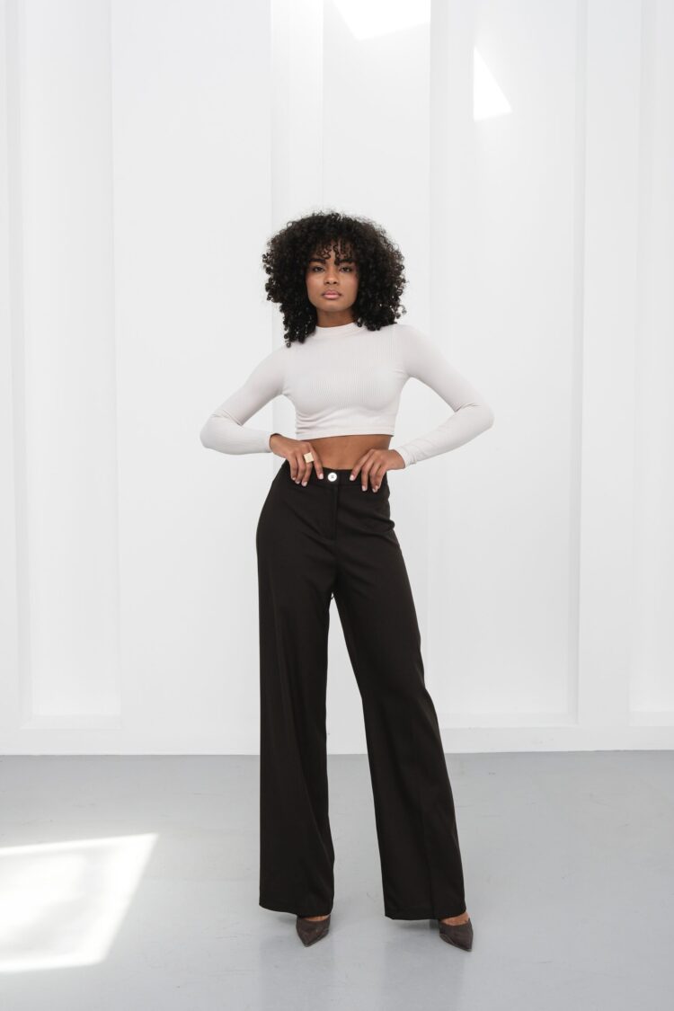 Black Elegant Formal Palazzo Pants - Brand: Ouz Fashion - Women & Kids, Baby Clothes Wholesale - Globality Store