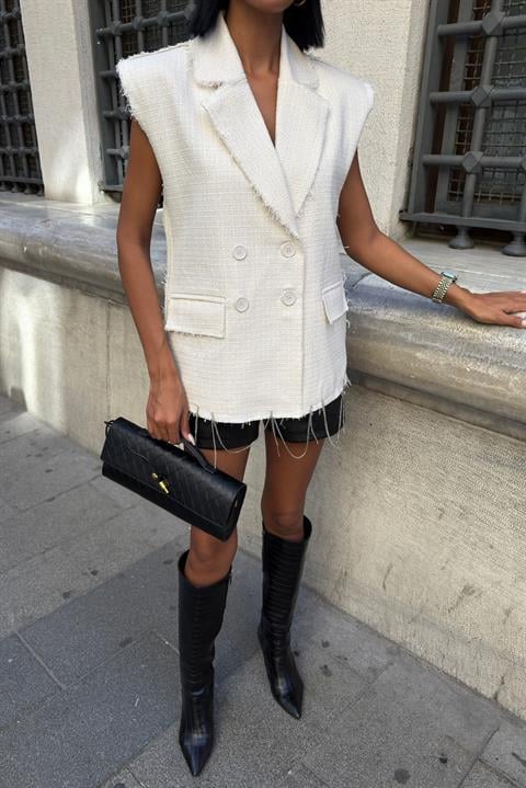 White Casual Elegant Jacket