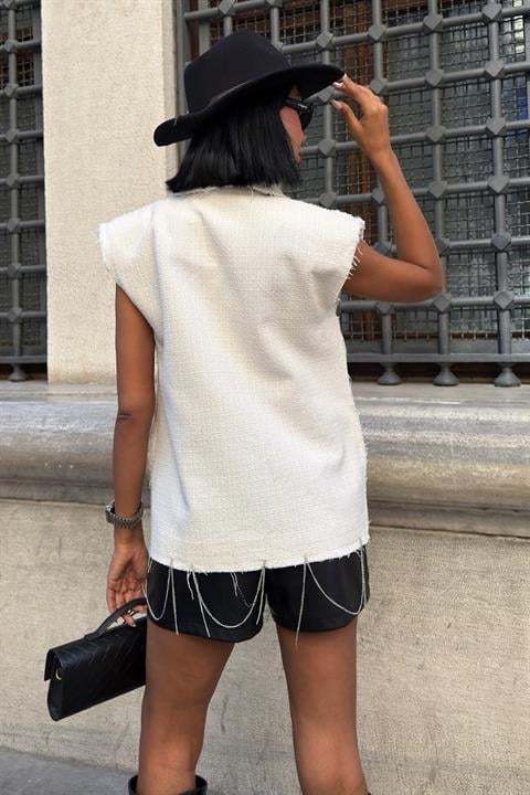 White Casual Elegant Jacket