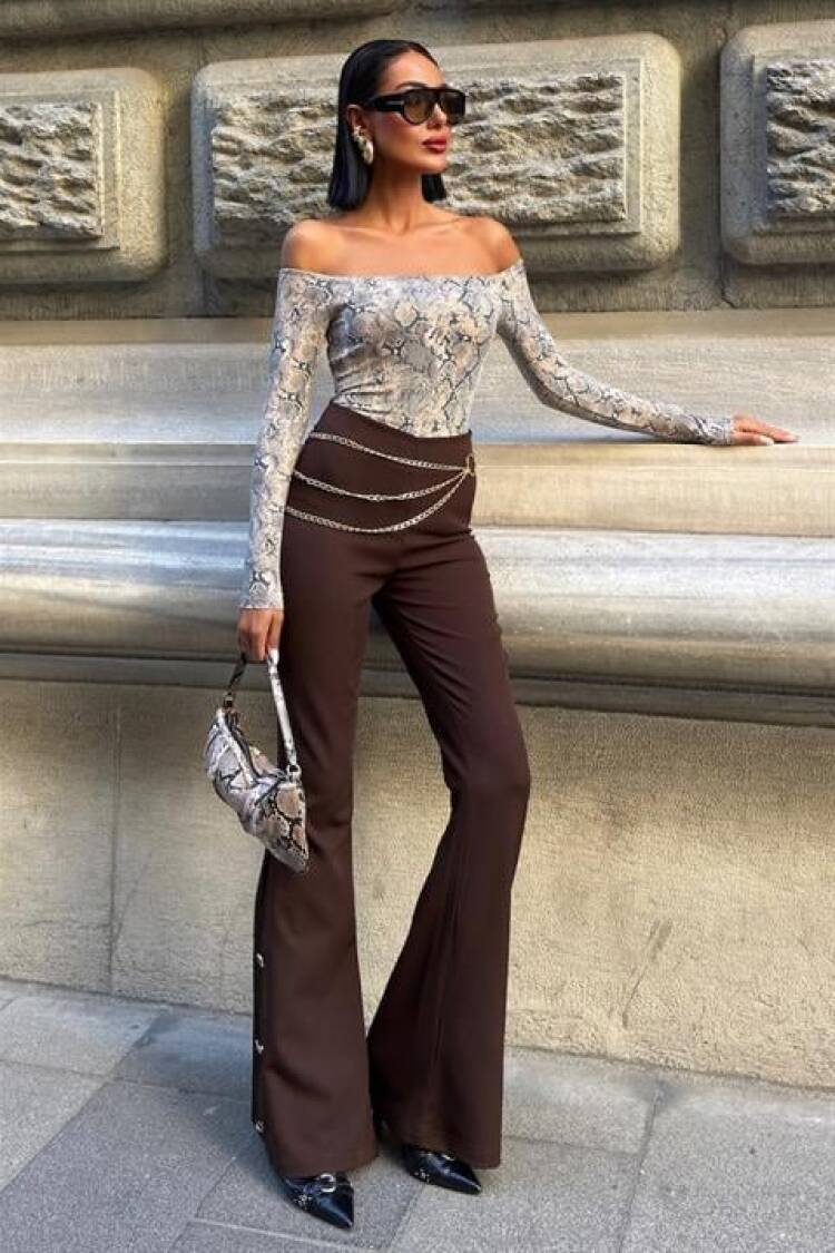 Elegant High Waist Bootcut Pants