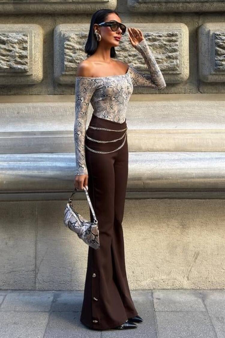 Elegant High Waist Bootcut Pants