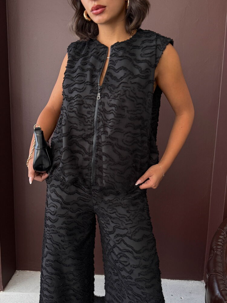 Oversized Animal Print Sleeveless Shirt