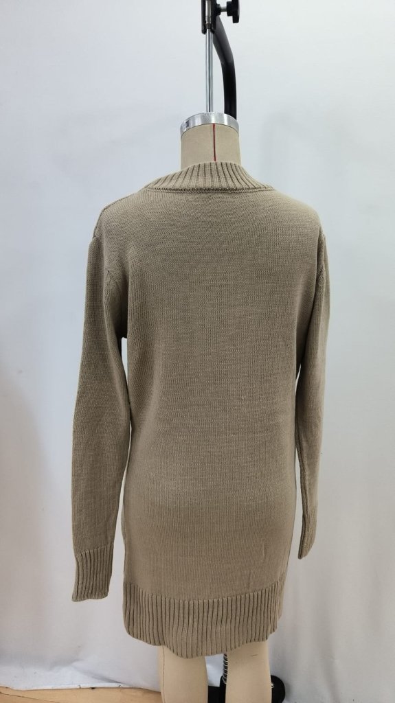 Sweater Dress Mini High Neck Casual Elegant