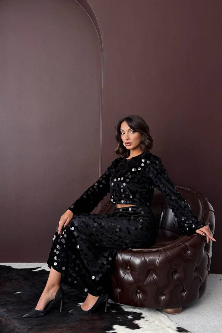 Glam Elegant Formal Polka Dot Pencil Maxi Skirt