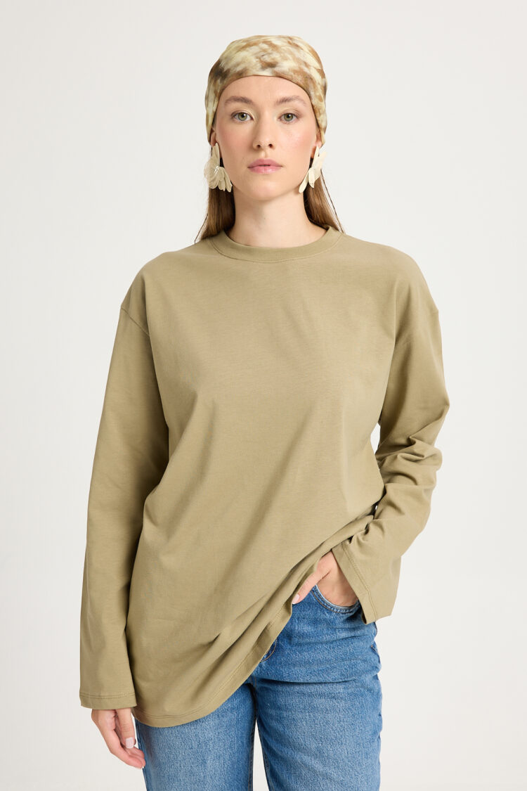 Casual Oversized Fit Tshirt Long Sleeve