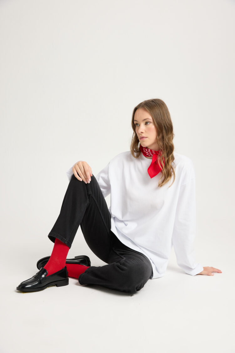 Tshirt Oversized High Neck Long Sleeve - Brand: First Angels - Women & Kids, Baby Clothes Wholesale - Globality Store