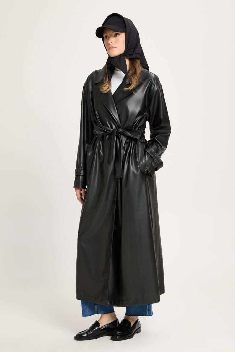 Trenchcoat Elegant Wrapover With Notched Collar - Brand: First Angels - Women & Kids, Baby Clothes Wholesale - Globality Store