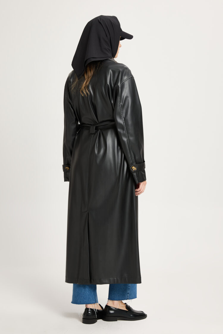 Trenchcoat Elegant Wrapover With Notched Collar