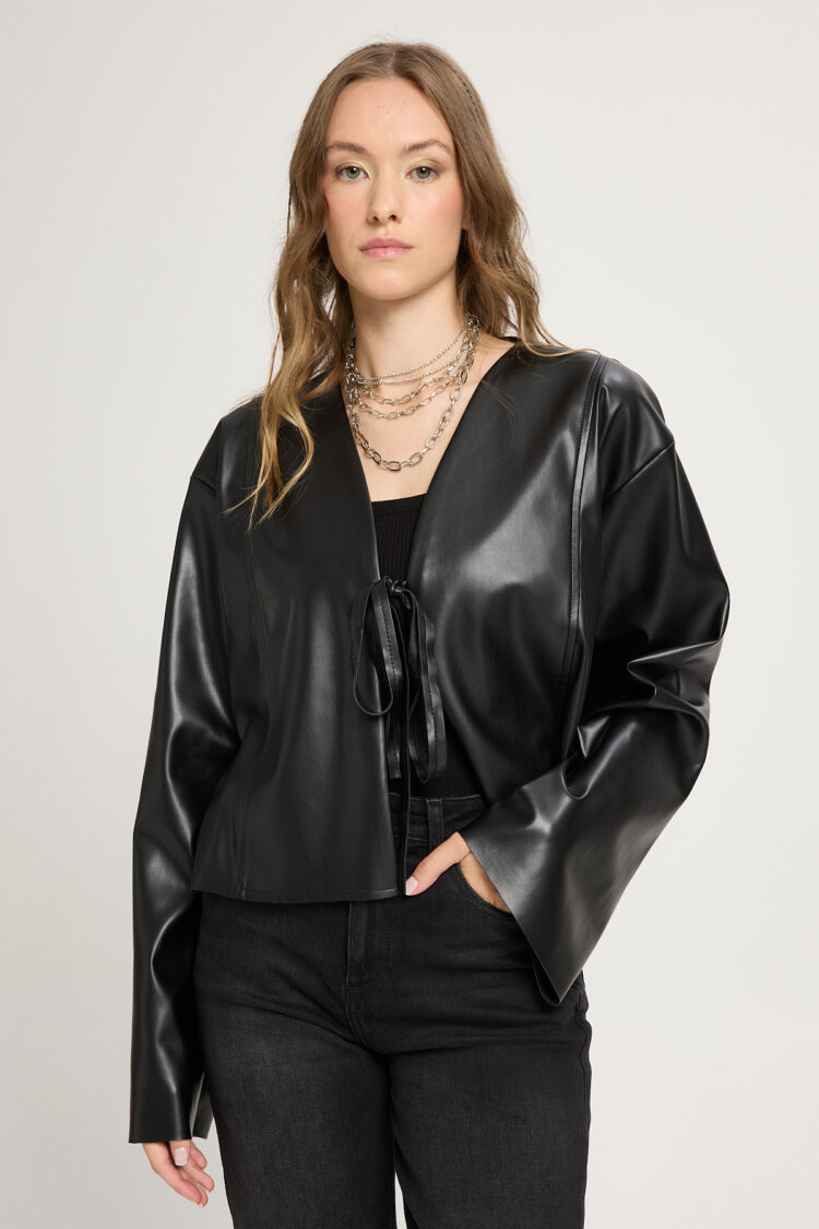 Wrapover Jacket With V-Neck Collar - Brand: First Angels - Women & Kids, Baby Clothes Wholesale - Globality Store