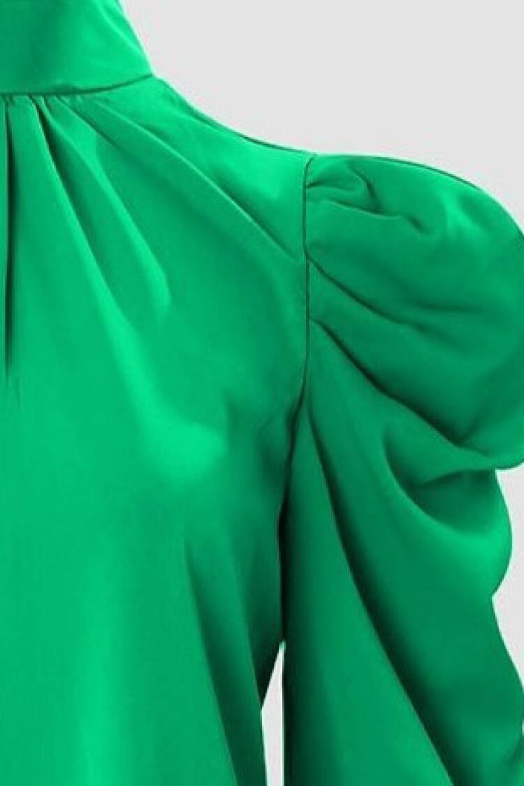 ElegantBlouse With Puff Long Sleeves
