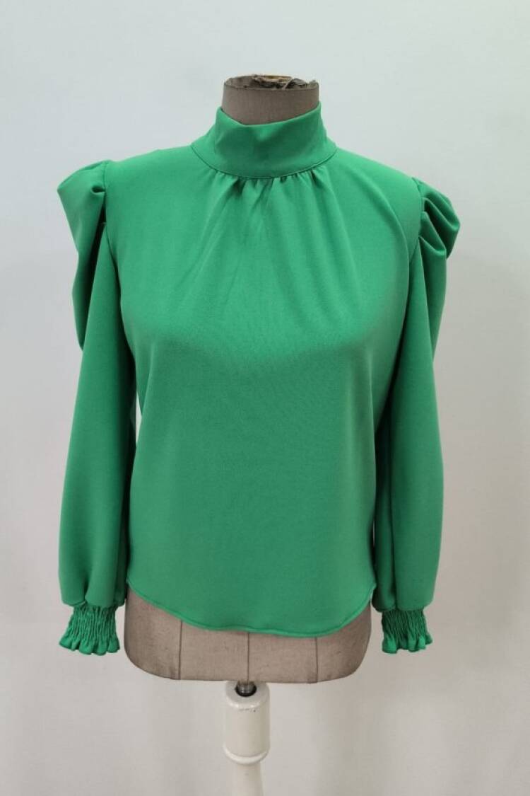 ElegantBlouse With Puff Long Sleeves