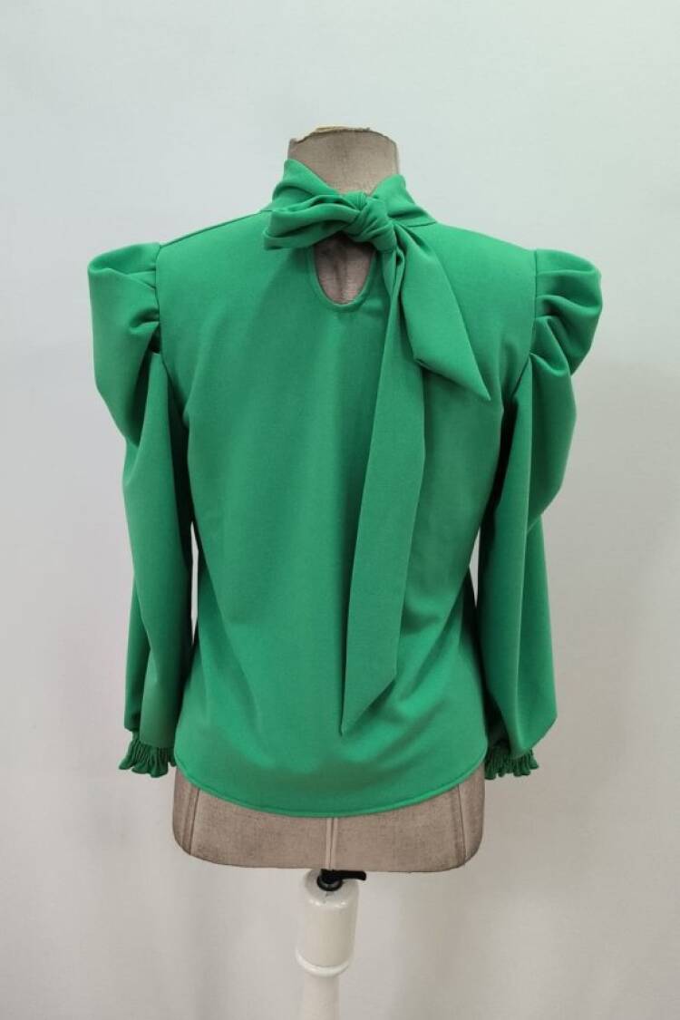ElegantBlouse With Puff Long Sleeves