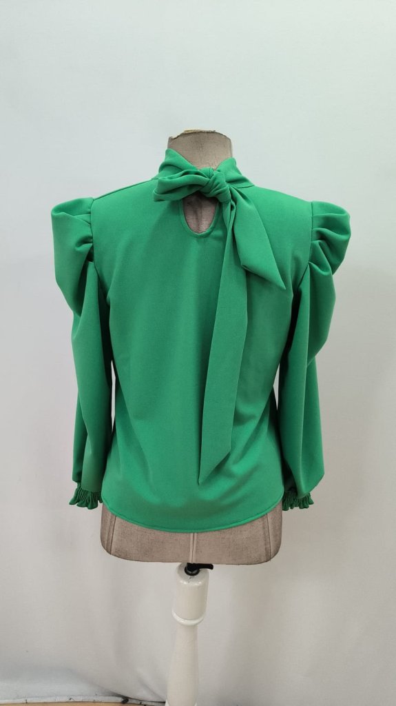 ElegantBlouse With Puff Long Sleeves