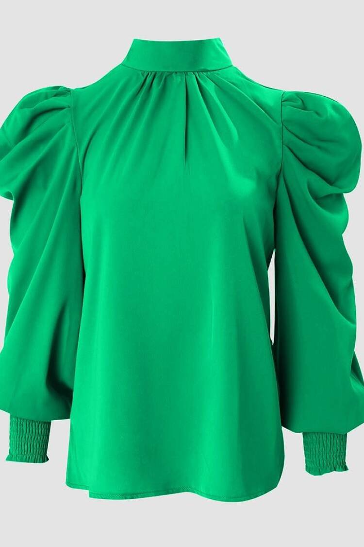 ElegantBlouse With Puff Long Sleeves - Brand: Janes - Women & Kids, Baby Clothes Wholesale - Globality Store