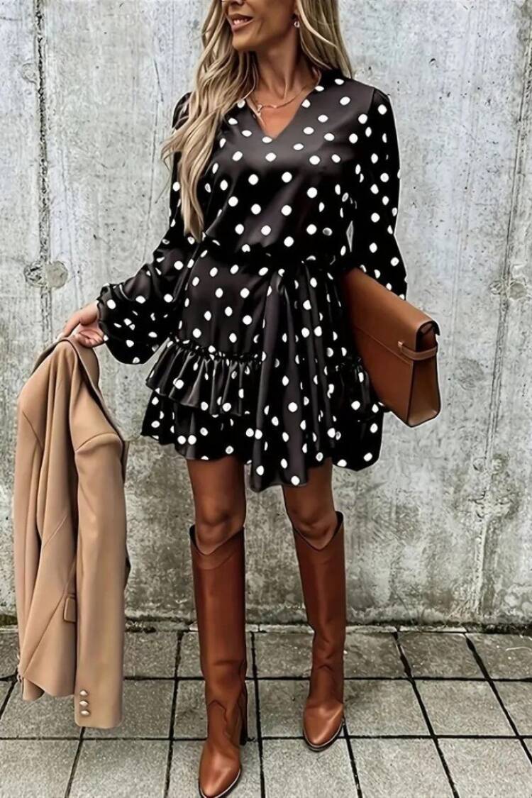 Fit And Flare Polka Dot Dress