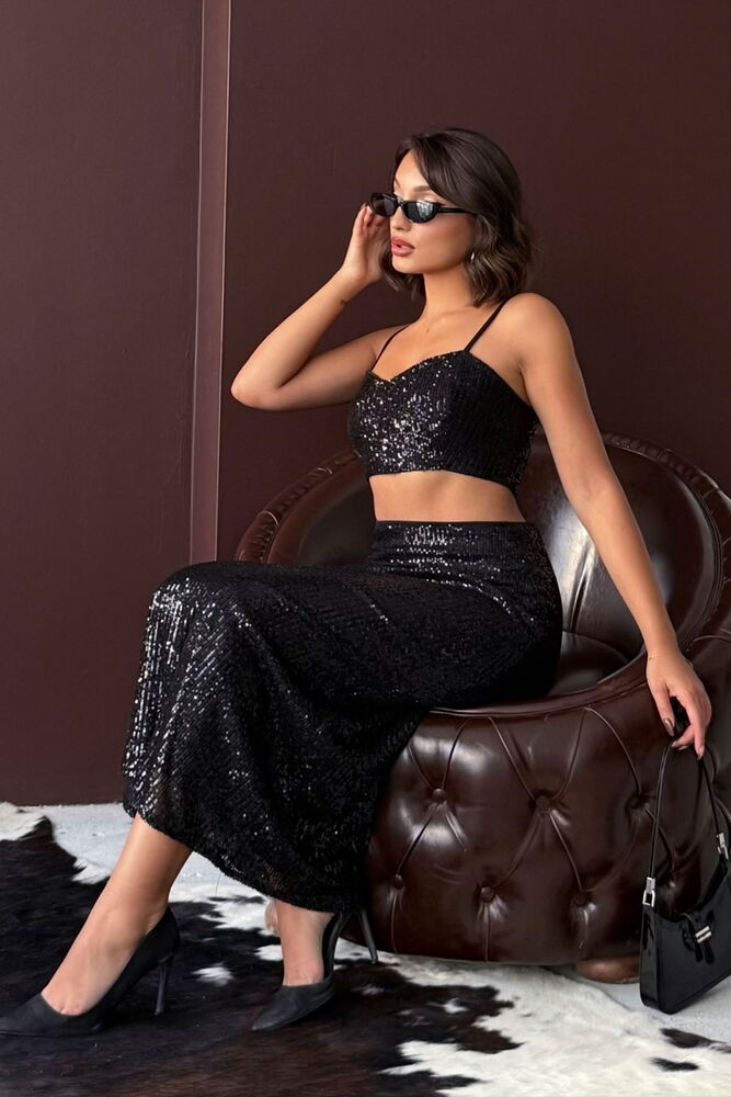 Sequined Sexy Glam Bodycon Maxi Skirt High Waist - Brand: Topshow - Women & Kids, Baby Clothes Wholesale - Globality Store