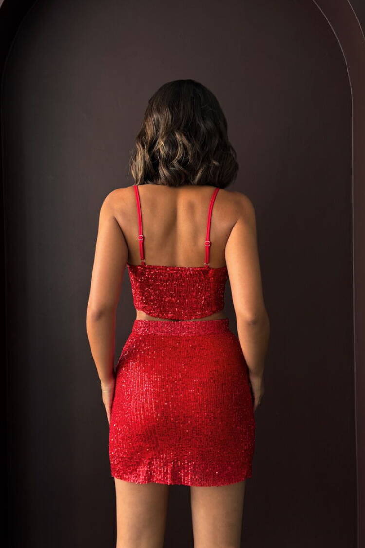 Sexy Glam Sequined Bodycon Mini Skirt
