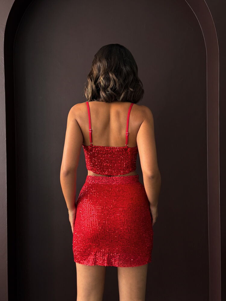 Sexy Glam Sequined Bodycon Mini Skirt