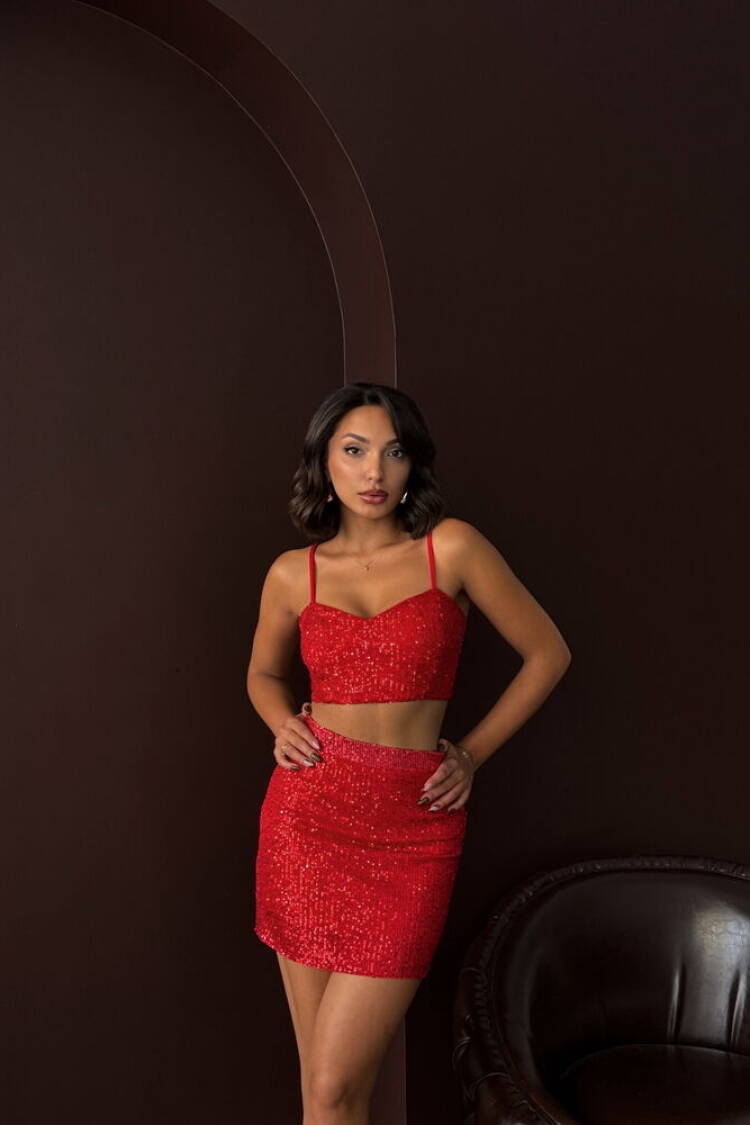 Sexy Glam Sequined Bodycon Mini Skirt