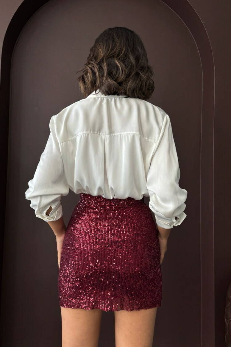 Sequined Bodycon Mini Skirt