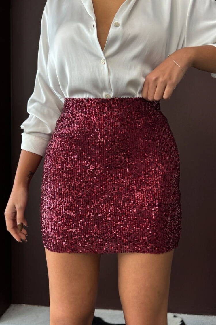 Sequined Bodycon Mini Skirt